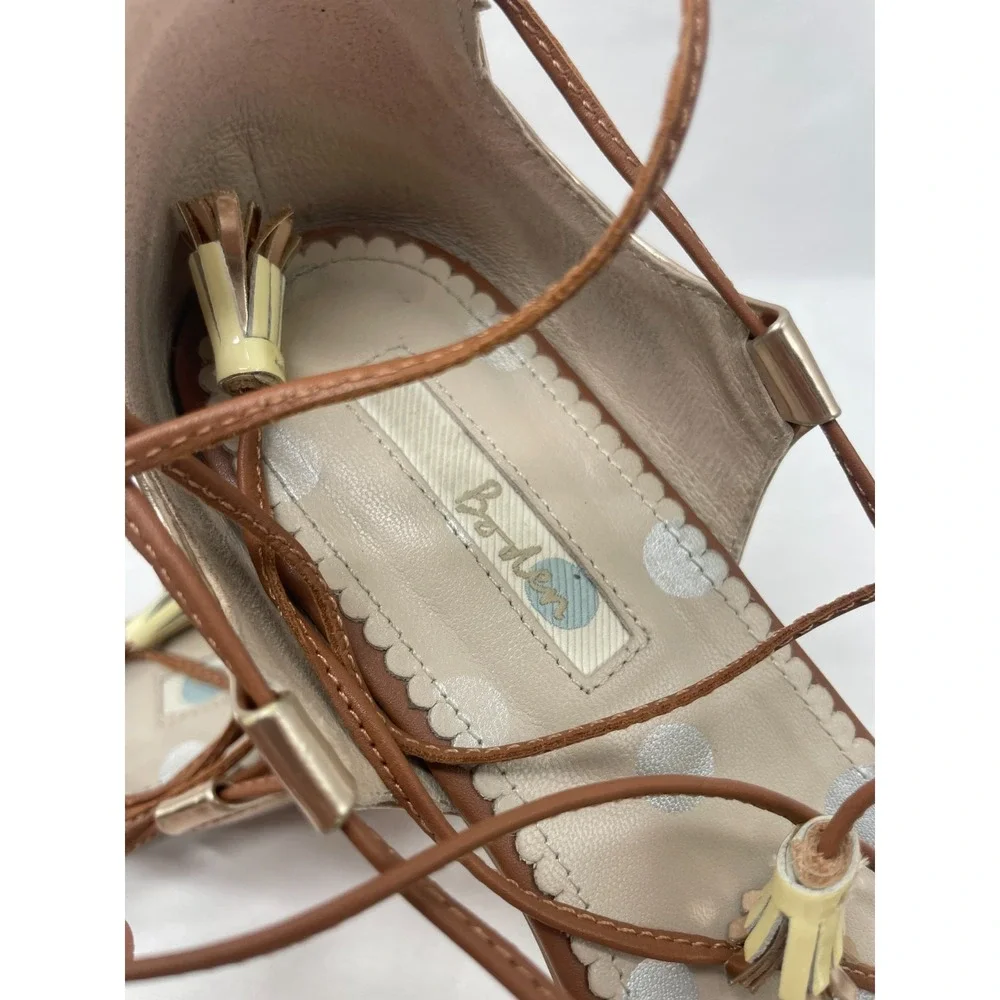 Boden Sandals Sienna Women's Shoes Leather Lace Up Ankle Tie - EUR 40 US 9